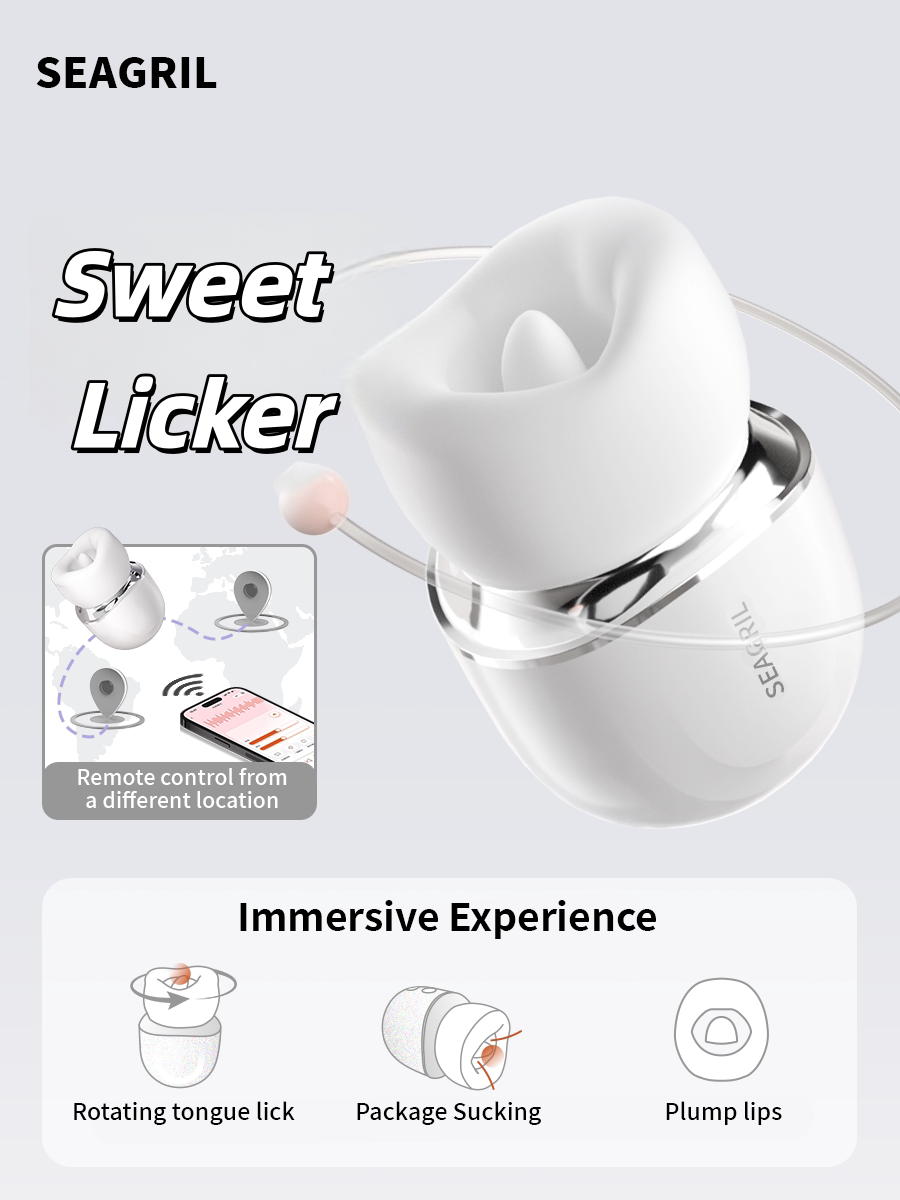 💕Sweet Licker Tongue Massager 💕 Soft Licking & Suction Pleasure with App Control