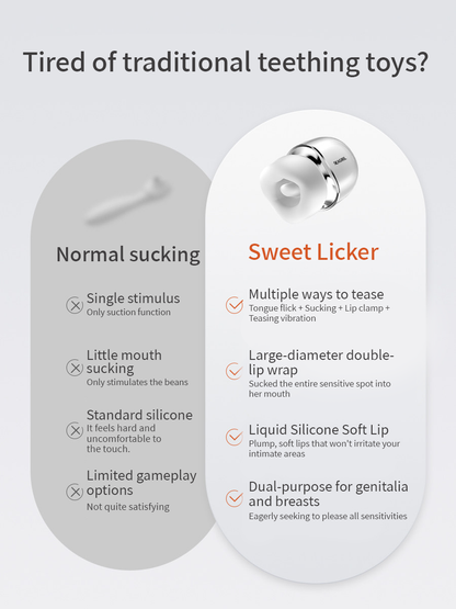 💕Sweet Licker Tongue Massager 💕 Soft Licking & Suction Pleasure with App Control