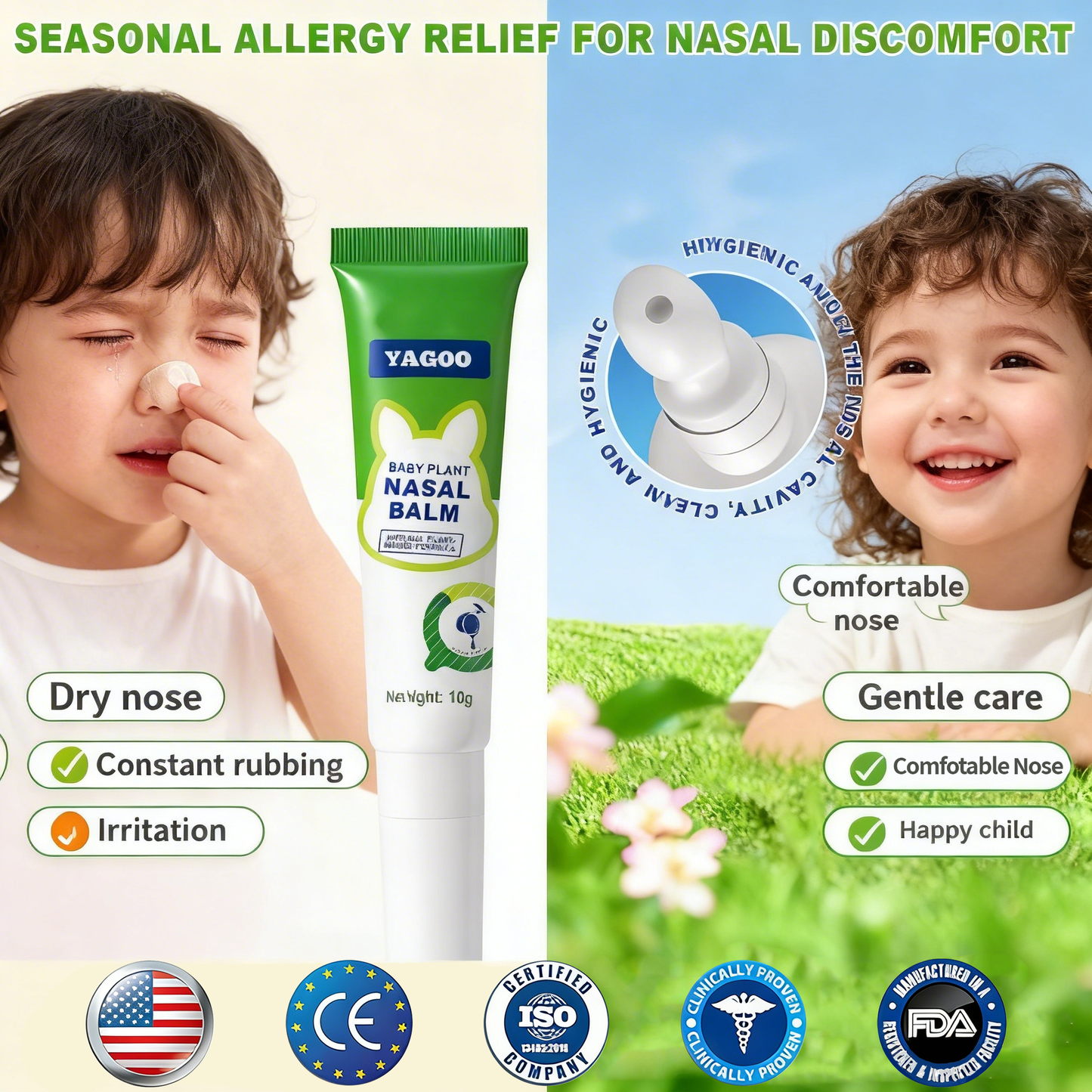 🌿 Why Children Need Nasal Care? Baby Plant Nasal Balm – Gentle Nasal Relief for Kids