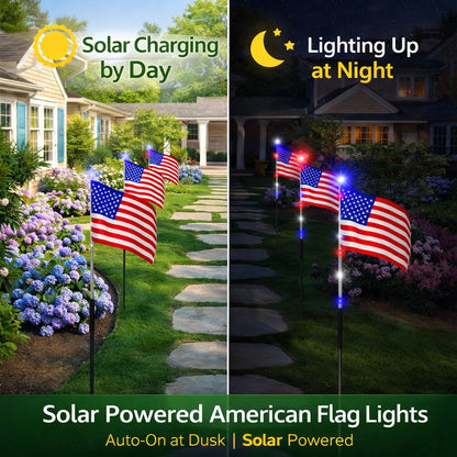 Patriotic Solar Garden Lights