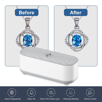 🏆Professional high-tech ultrasonic cleaning: Restore the sparkle to your jewelry and glasses without any risk of damage!🌿✨