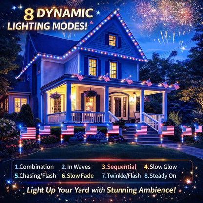 Patriotic Solar Garden Lights