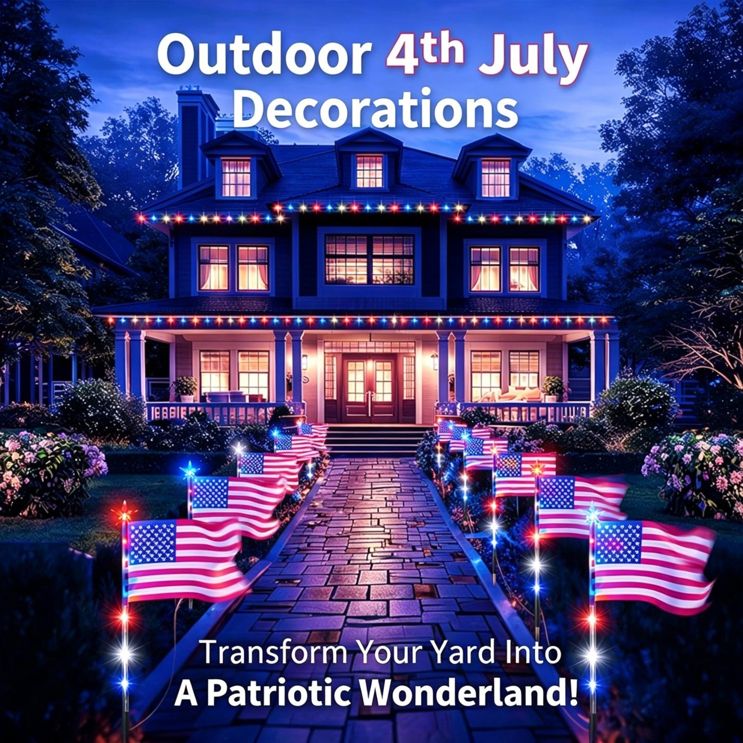 Patriotic Solar Garden Lights