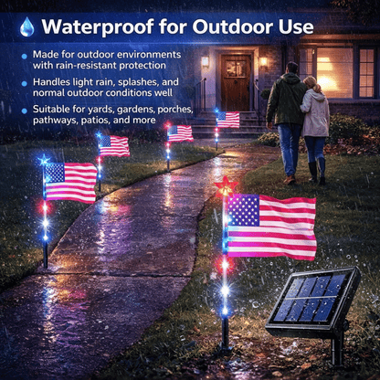 Patriotic Solar Garden Lights