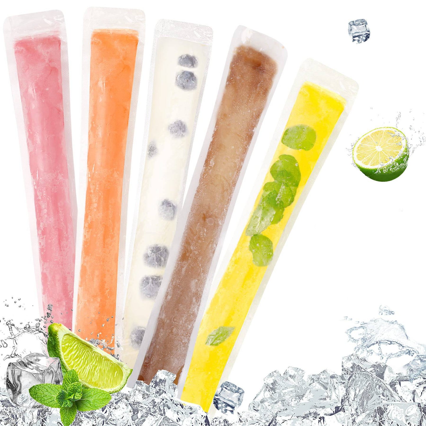 🍦 100 PCS DIY Popsicle Bags